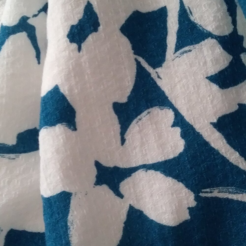 AVA and VIV Royal Blue Flowered Blouse | Blue and White Floral Shirt | Size X - Picture 12 of 12